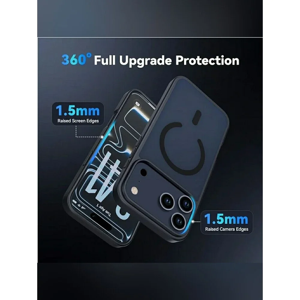 Iphone 17 Pro Max Frosted Matte Black Case Magsafe Ultra Slim Smooth Shockproof